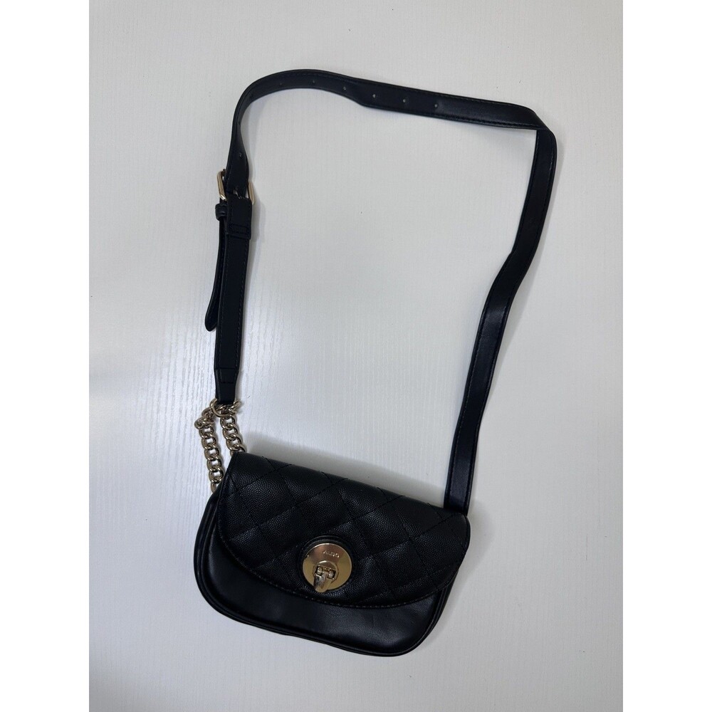 Aldo Black Shoulder Quilted Bag Purse with Strap